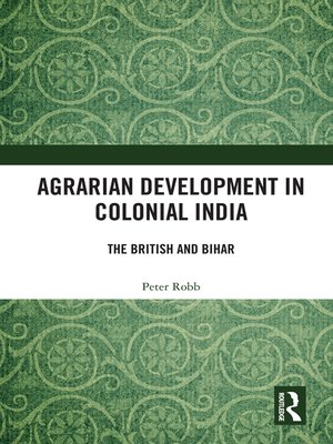 cover image of Agrarian Development in Colonial India